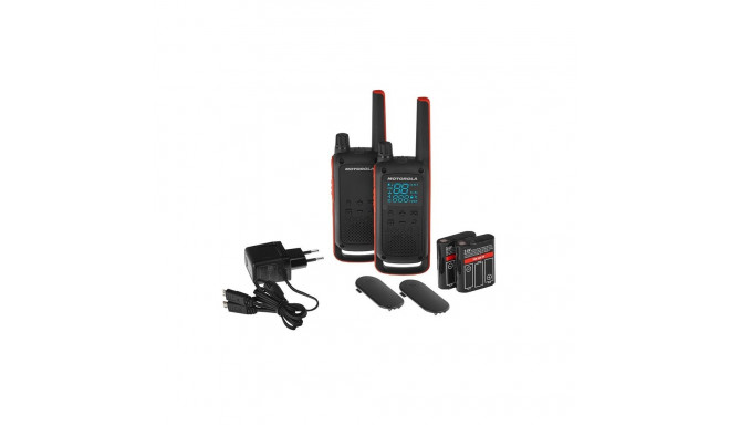 Motorola T82 kaksikpakend kahepoolne raadio 16 kanalit must, oranž