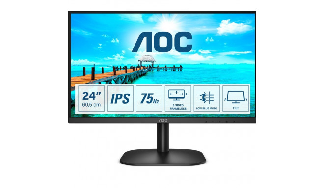 AOC B2 24B2XD LED display 60.5 cm (23.8") 1920 x 1080 pixels Full HD Black