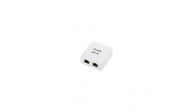 LANBERG OS5-0002-W Lanberg FTP andmekarp 2-porti RJ45 varjestatud kat. 5E