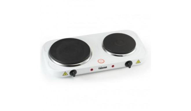 Tristar Free standing table hob KP-6245 Number of burners/cooking zones 2, Rotary, White, Hot plate,