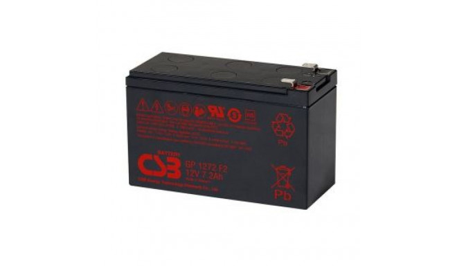 CSB Battery Valve Regulated Lead Acid Battery GP1272F2 7.2 Ah, 12 V