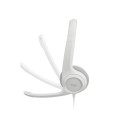 Logitech H390 USB Computer Headset Wired Headphones, USB Type-A, Off-white