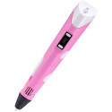 RoGer 3D Idea Printing Pen For Creating Figures via PLA / ABS Material (Ø 1.75mm) Pink
