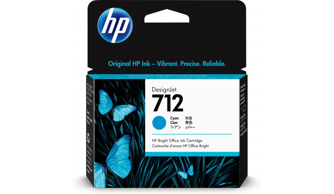 HP 712 tsüaansinine tindikassett