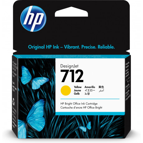 HP 712 kollane tindikassett