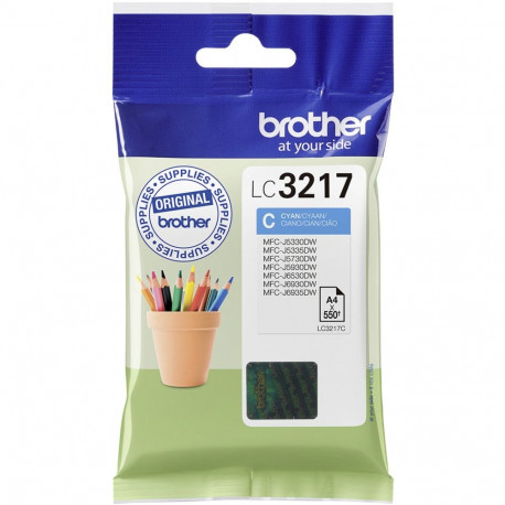 Brother LC3217C -mustekasetti, syaani