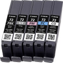 Canon PGI-72 PBK/GY/PM/PC/CO tindikasseti komplekt, 5 värvi