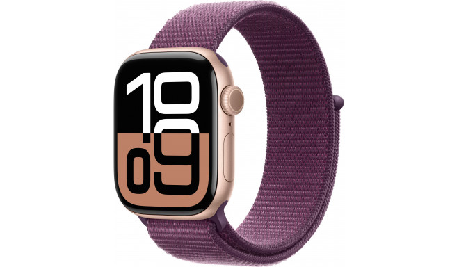 Apple Watch 10 GPS 42mm Sport Loop, rose gold/mature plum (MWWK3ET/A)