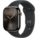 "Apple Watch Series 10 GPS + Cellular 46mm Slate Titanium Case with Black Sport Band - M/L"