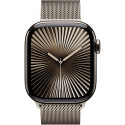 "Apple Watch Series 10 GPS + Cellular 42mm Natural Titanium Case with Natural Milanese Loop"