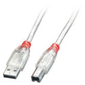 LINDY CABLE USB2 A-B 0.2M/TRANSPARENT 41750