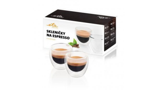 ETA Espresso cups 418193000 For espresso coffee, 2 pc(s), Dishwasher proof, Glass