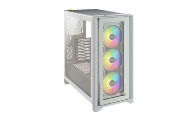 Corsair Tempered Glass Mid-Tower ATX Case iCUE 4000X RGB Side window, Mid-Tower, White, Power supply