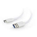 Gembird CABLE USB-C TO USB3 1M WHITE/CCP-USB3-AMCM-1M-W