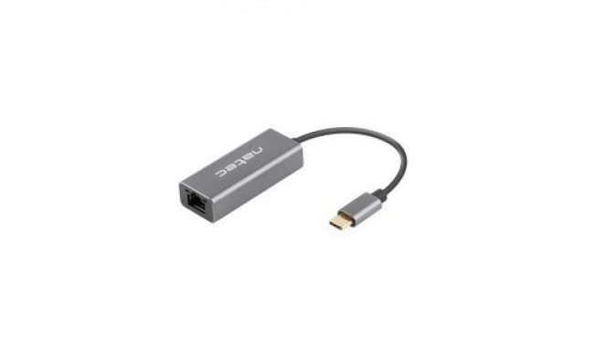 Natec Ethernet Adapter, Cricket USB 3.1, USB 3.1 to RJ45, Gray