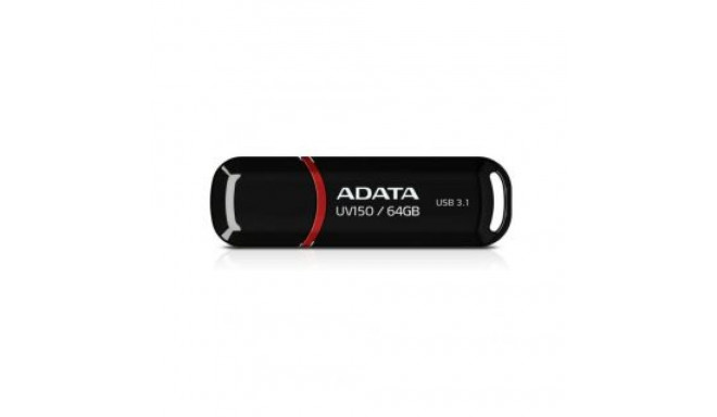 ADATA MEMORY DRIVE FLASH USB3.1 64GB/BLACK AUV150-64G-RBK