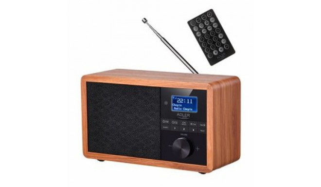 Adler Radio DAB+ Bluetooth AD 1184 Display LCD, Black/Brown, Alarm function