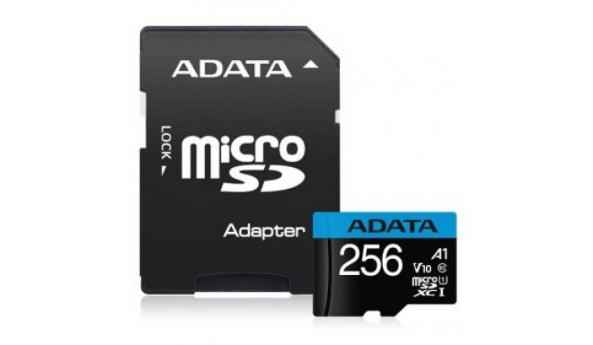 ADATA MEMORY MICRO SDXC 256GB W/AD./AUSDX256GUICL10A1-RA1