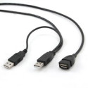 Gembird CABLE USB2 DUAL EXTENSION AMAF/0.9M CCP-USB22-AMAF-3