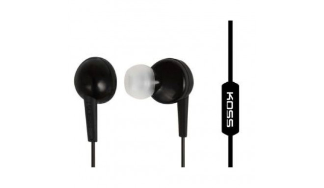 Koss Headphones KEB6iK Wired, In-ear, Microphone, 3.5 mm, Black