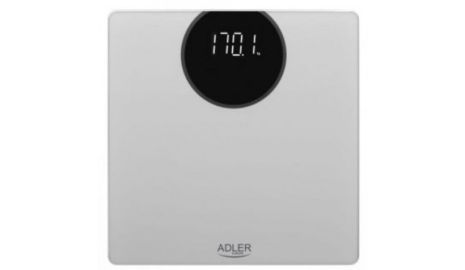 Adler Bathroom scale AD 8175 Maximum weight (capacity) 180 kg, Accuracy 100 g, Silver