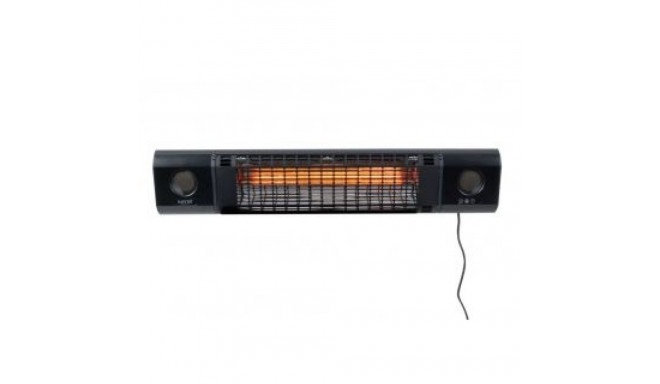 SUNRED Heater SOUND-2000W, Sun and Sound Ultra Wall Infrared, 2000 W, Black, IP54