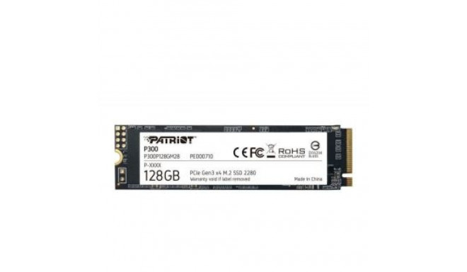 Patriot SSD||P300|128GB|M.2|PCIE|NVMe|3D NAND|Write speed 600 MBytes/sec|Read speed 1600 MBytes/sec|