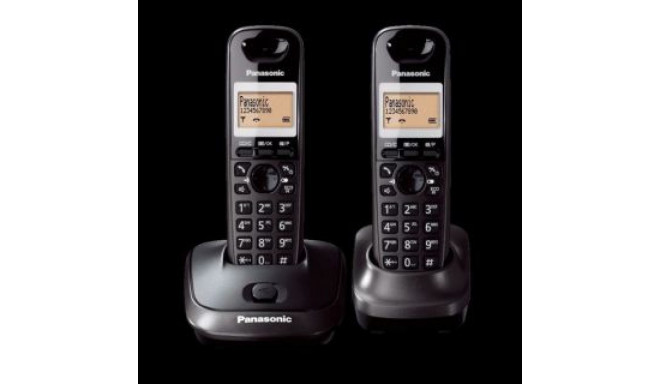 Panasonic Cordless KX-TG2512FXT Black, Caller ID, Wireless connection, Phonebook capacity 50 entries