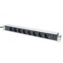 Digitus Aluminum outlet strip with 8 safety outlets DN-95401 Sockets quantity 8, 8x safety outlets 2