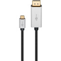 Goobay USB-C to DisplayPort Adapter Cable 60176 2 m, Silver/Black, DisplayPort, Type-C