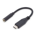 Digitus USB Type-C Audio adapter cable, Type-C - 3.5mm M/F, 0.2m, Audio input/output, Version 3.1 AK