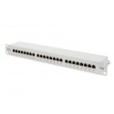 Digitus Patch Panel DN-91524S White, 48.2 x 4.4 x 10.9 cm, Category: CAT 5e; Ports: 24 x RJ45; Reten