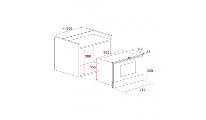 Teka ML 8220 BIS Built-in Combination microwave 22 L 2500 W Black
