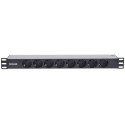 Intellinet 19" 1.5U Rackmount 8-Way Power Strip - German Type", With LED Indicator Only, No Surge Pr