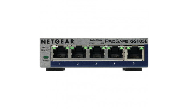 NETGEAR GS105E-200PES network switch Managed L2/L3 Gigabit Ethernet (10/100/1000) Grey