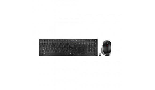 CHERRY DW 9500 SLIM klaviatuur Hiir kaasas Universaalne RF juhtmevaba + Bluetooth QWERTZ Saksa Must,