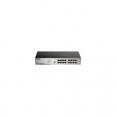 D-Link DGS-1016D/E network switch Unmanaged Black, Metallic
