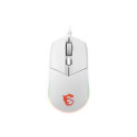 MSI CLUTCH GM11 VALGE Mängurihiir '2-tsooniline RGB, kuni 5000 DPI, 6 programmeeritavat nuppu, sümme