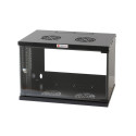 Techly seinakapp 19" 6U D450 must kokkupandud