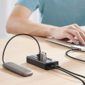 [RETURNED ITEM] Ugreen multifunctional HUB 7in1 USB Type C - 7x USB Type A 3.0 PD DC 12V gray (CM481