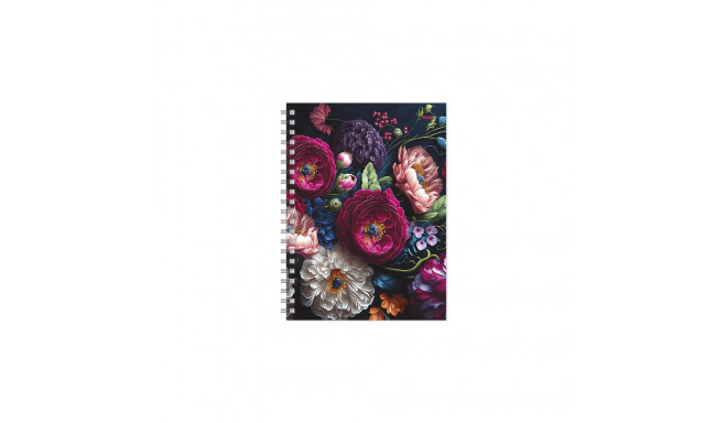 Raamatkalender Kantsler Spiral Disain Nädal Floral, spiraalköide, pehmendusega kaaned, nädala sisu 2