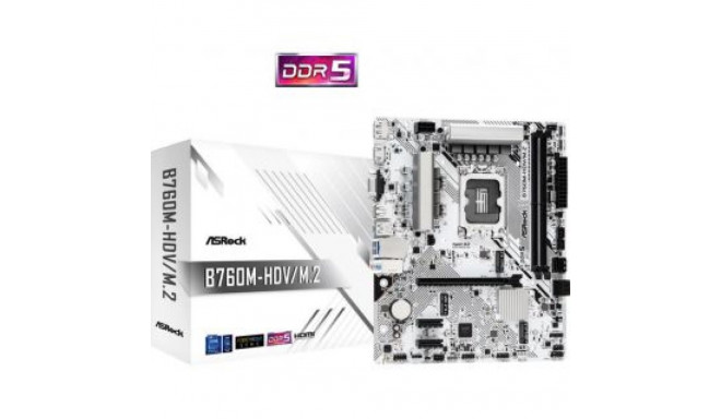 Asrock Mainboard||Intel B760 Express|LGA1700|Micro-ATX|Memory DDR5|Memory slots 2|2xPCI-Express 3.0 