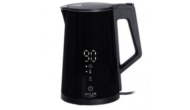 Adler Kettle AD 1345b Electric, 2200 W, 1.7 L, Stainless steel, 360 rotational base, Black