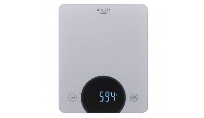 Adler Kitchen Scale AD 3173s Maximum weight (capacity) 10 kg, Graduation 1 g, Display type LED, Grey