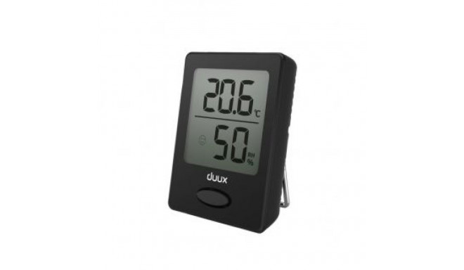 Duux Sense Hygrometer + Thermometer, Black, LCD display