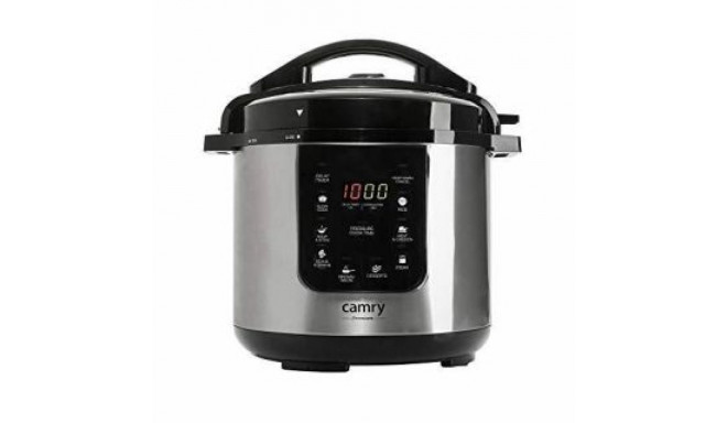 Camry Pressure cooker CR 6409 1500 W, Alluminium pot, 6 L, Number of programs 8, Stainless steel/Bla