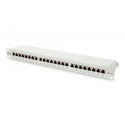 Digitus Patch Panel DN-91624S White, 48.2 x 4.4 x 10.9 cm, Category: CAT 6; Ports: 24 x RJ45; Retent