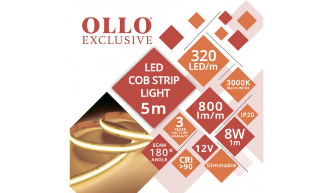 COB LED TAPE / Continuous lighting LED tape / without dots