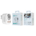 Devia power socket PD charger 20W 1x USB-C 2x USB 3A white