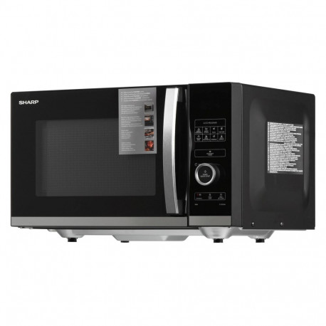 Sharp YC-QS254AE-B mikrolaineahi countertop solo mikrolaineahi 25 l 900 W must, roostevaba teras